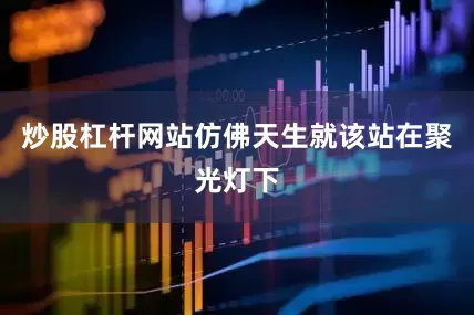 炒股杠杆网站仿佛天生就该站在聚光灯下