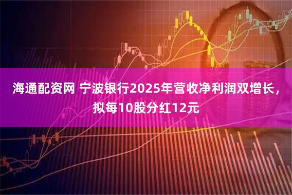 海通配资网 宁波银行2025年营收净利润双增长，拟每10股分红12元